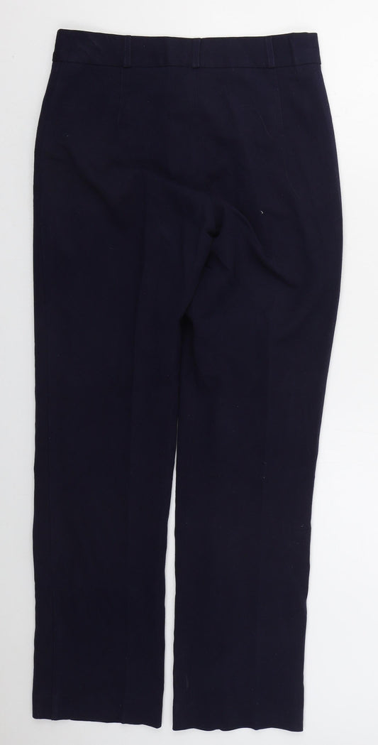 Gentilo Womens Blue  Polyester Trousers  Size 10 L29.5 in Regular Button