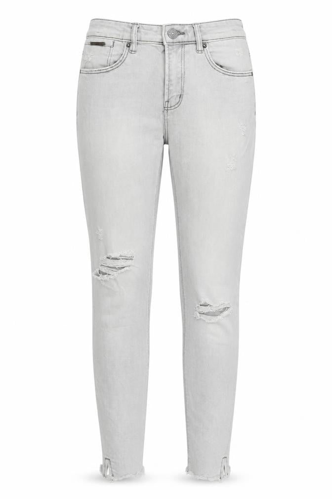 Stradivarius Womens Grey  Cotton Skinny Jeans Size 10 L27 in Regular Button
