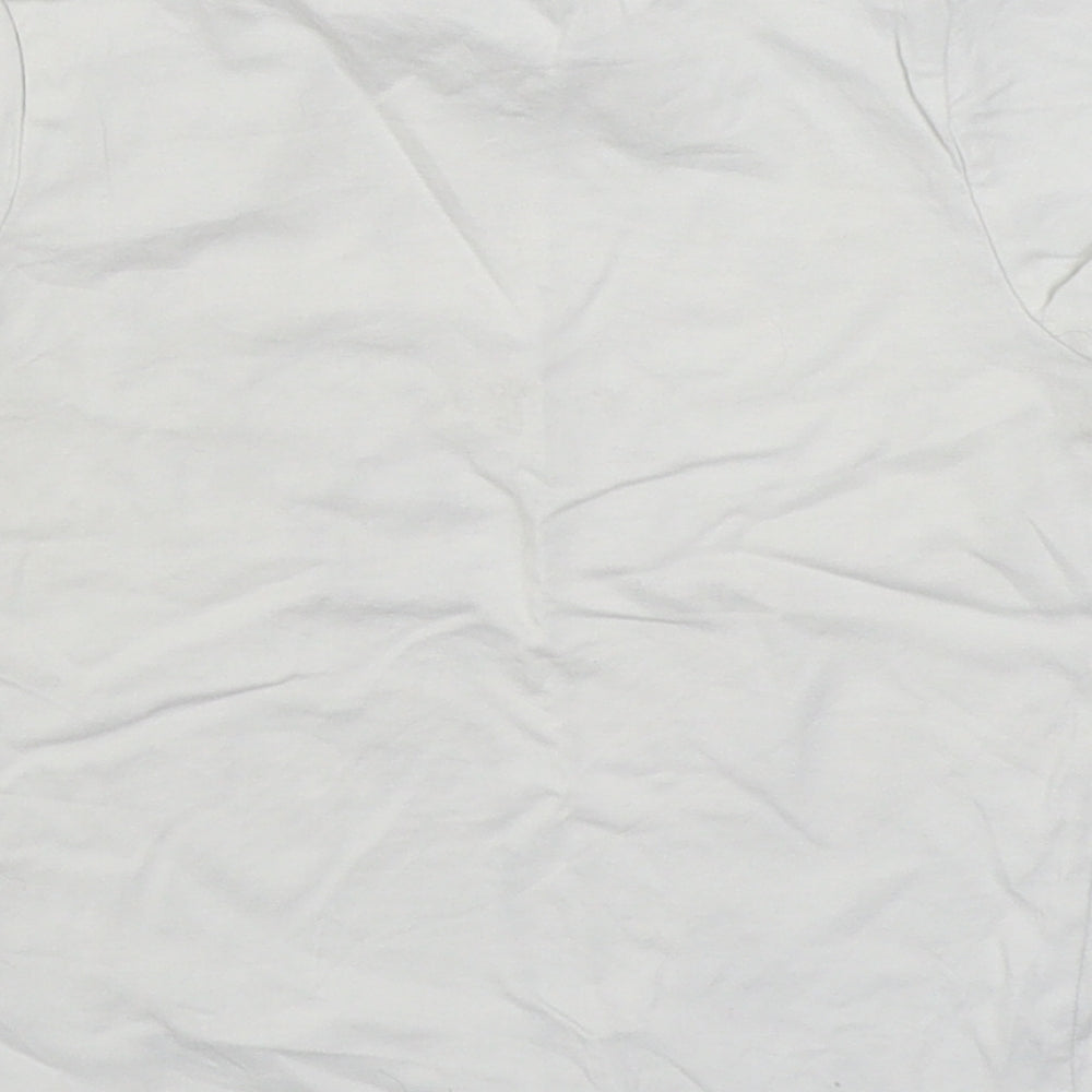 George Boys White  100% Cotton Basic T-Shirt Size 12-18 Months Round Neck Pullover
