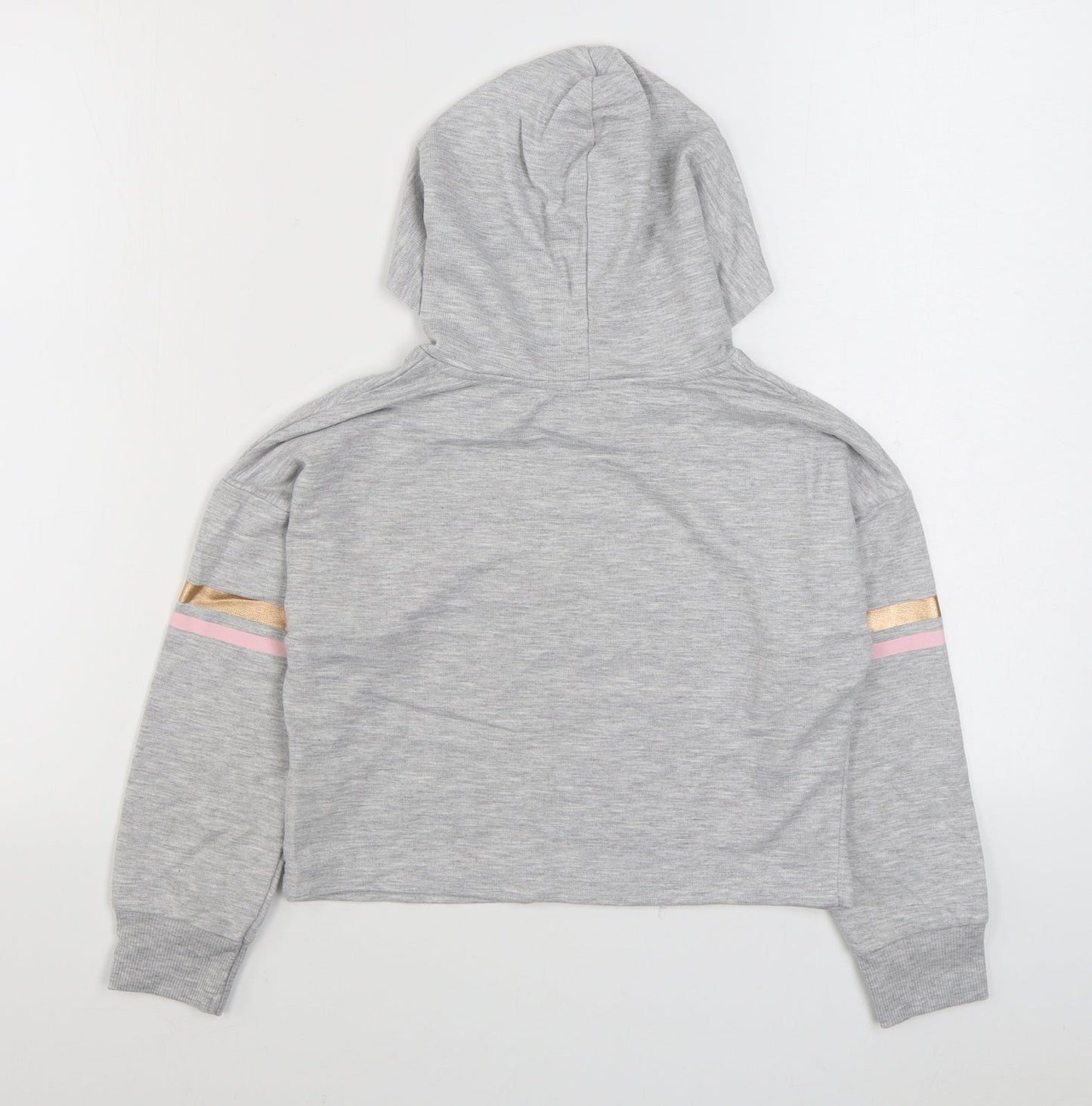 Primark Girls Grey  Polyester Pullover Hoodie Size 9-10 Years  Pullover