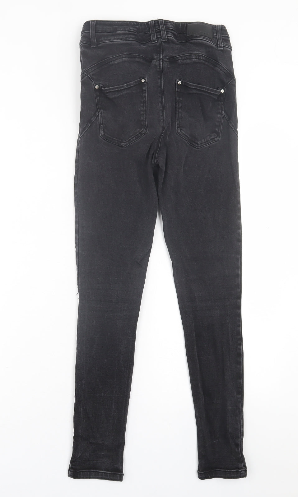 Simply Be Womens Black  Cotton Skinny Jeans Size 10 L27 in Regular Button