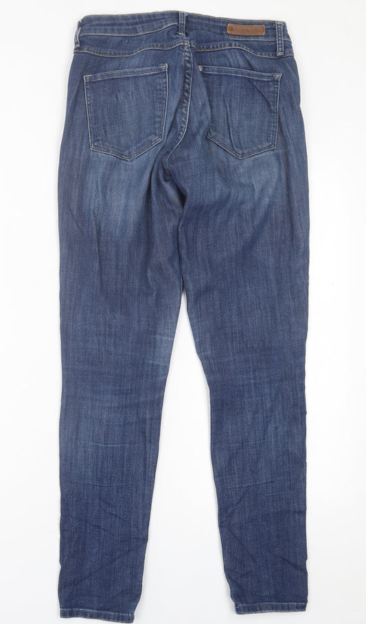 H&M Womens Blue  Cotton Skinny Jeans Size 28 in L30 in Regular Button