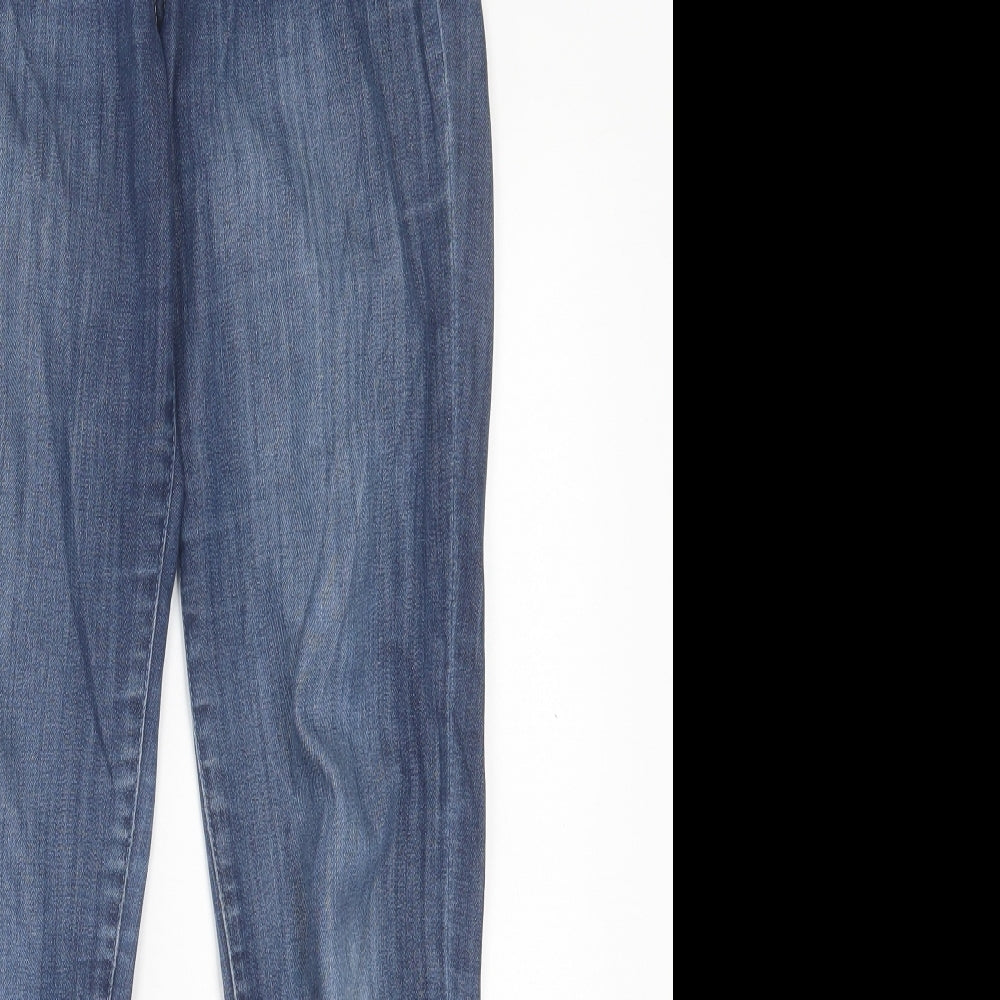H&M Womens Blue  Cotton Skinny Jeans Size 28 in L30 in Regular Button