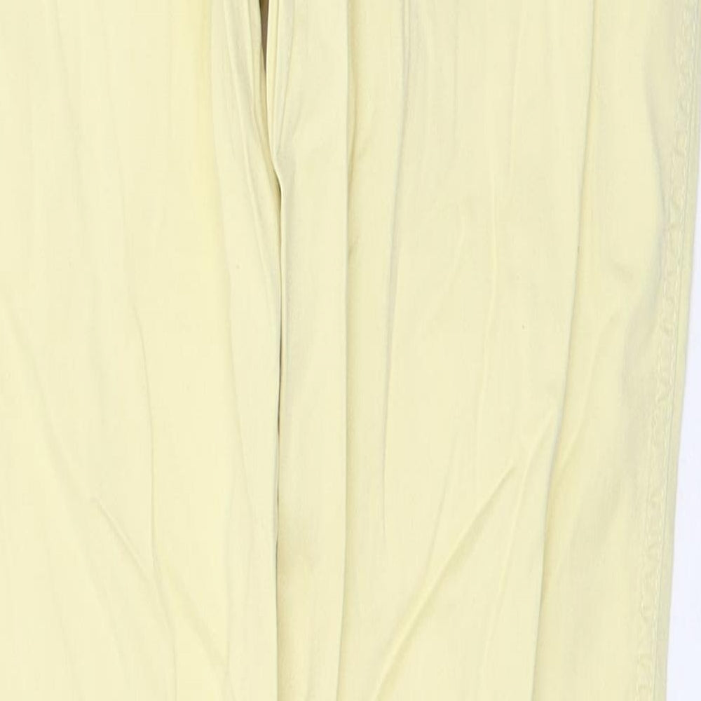 NEXT Womens Yellow  Cotton Straight Jeans Size 10 L28 in Regular Button
