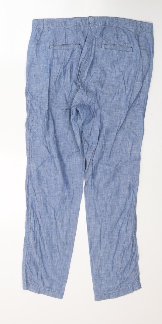 Gap Womens Blue  Cotton Straight Jeans Size 8 L27 in Regular Button