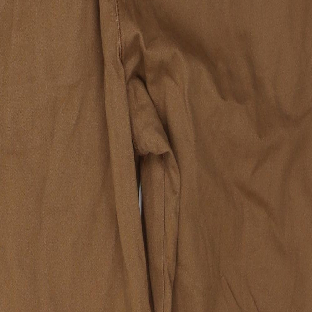 Preworn Womens Brown  Cotton Cropped Jeans Size 32 L22 in Regular Button