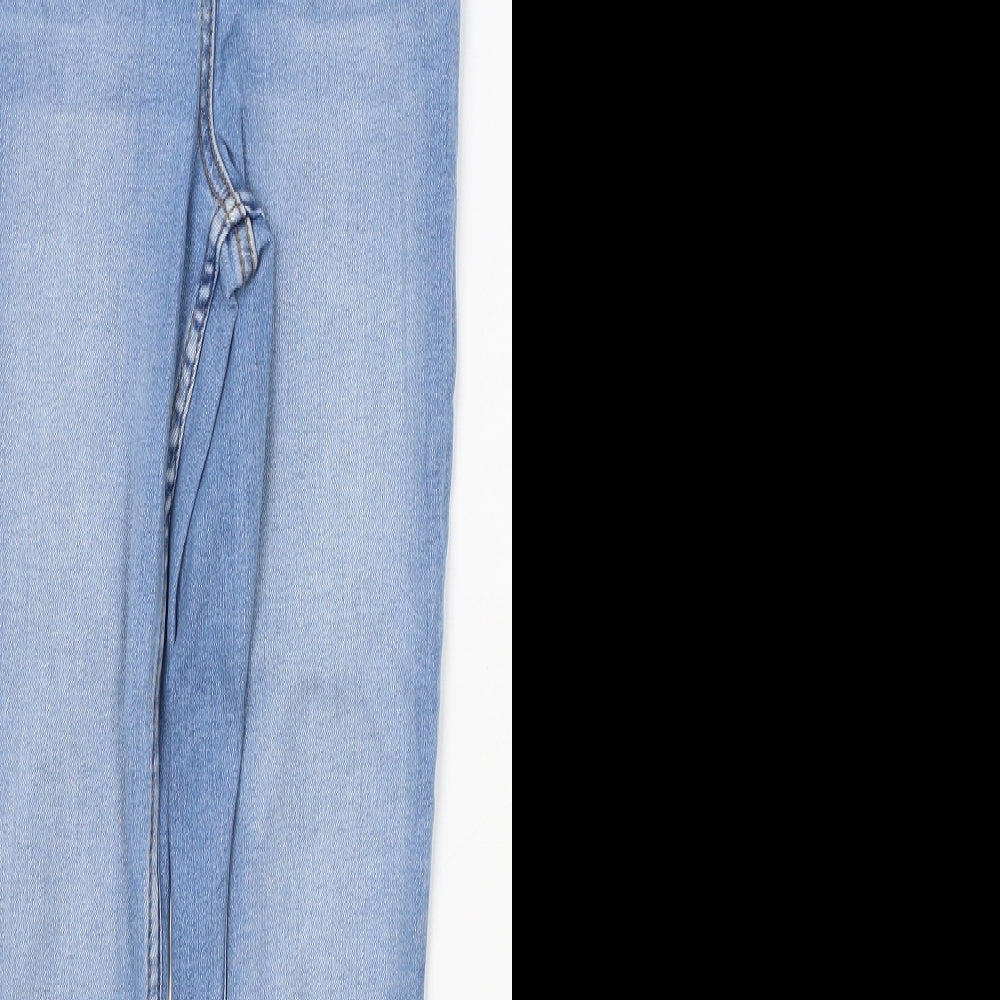 Papaya Womens Blue  Cotton Skinny Jeans Size 8 L26 in Regular Button