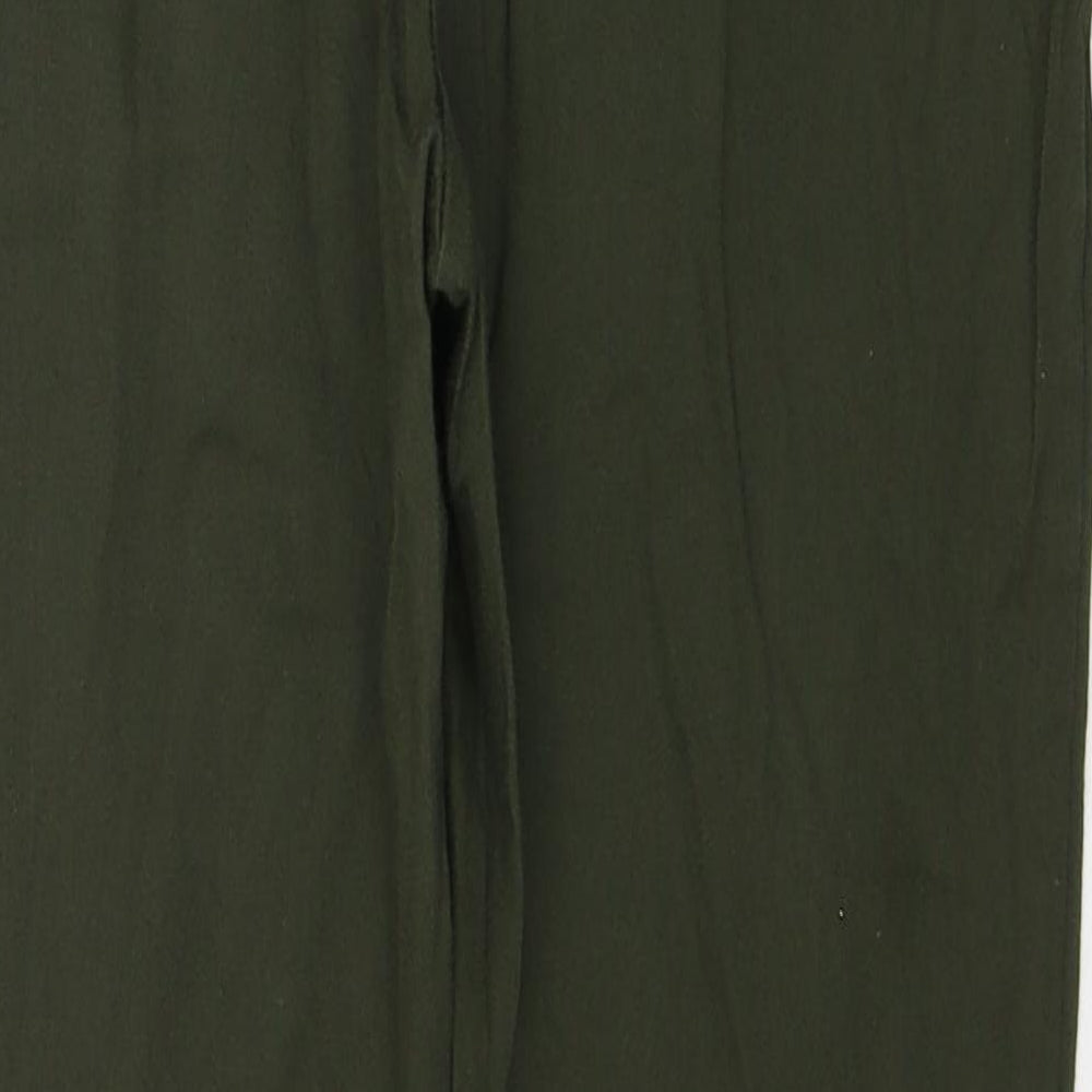 Dorothy Perkins Womens Green  Cotton Trousers  Size 8 L24 in Regular Button