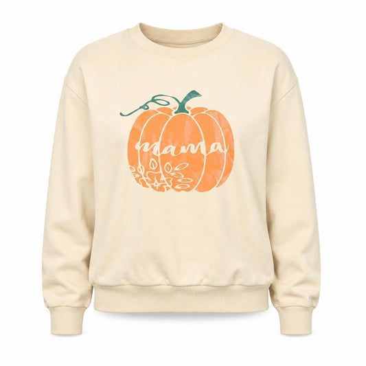 Preworn Womens Orange  Cotton Pullover Sweatshirt Size S