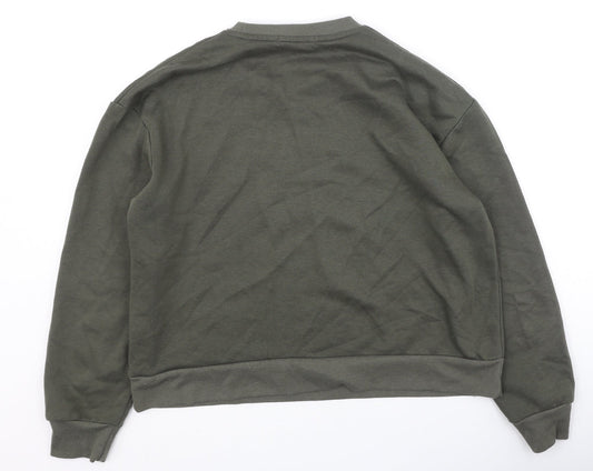 Primark  Womens Green  Cotton Pullover Sweatshirt Size S