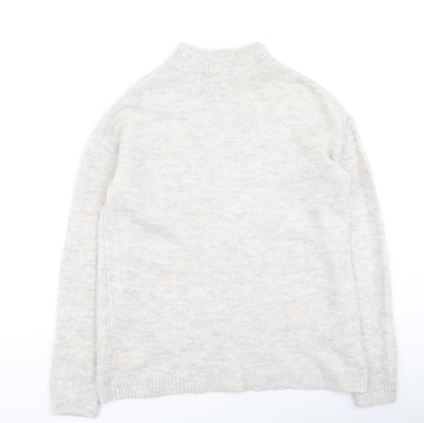 NEXT Womens Beige Round Neck  Acrylic Pullover Jumper Size 12