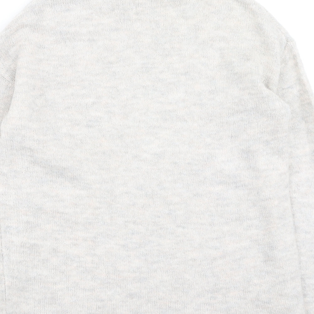 NEXT Womens Beige Round Neck  Acrylic Pullover Jumper Size 12
