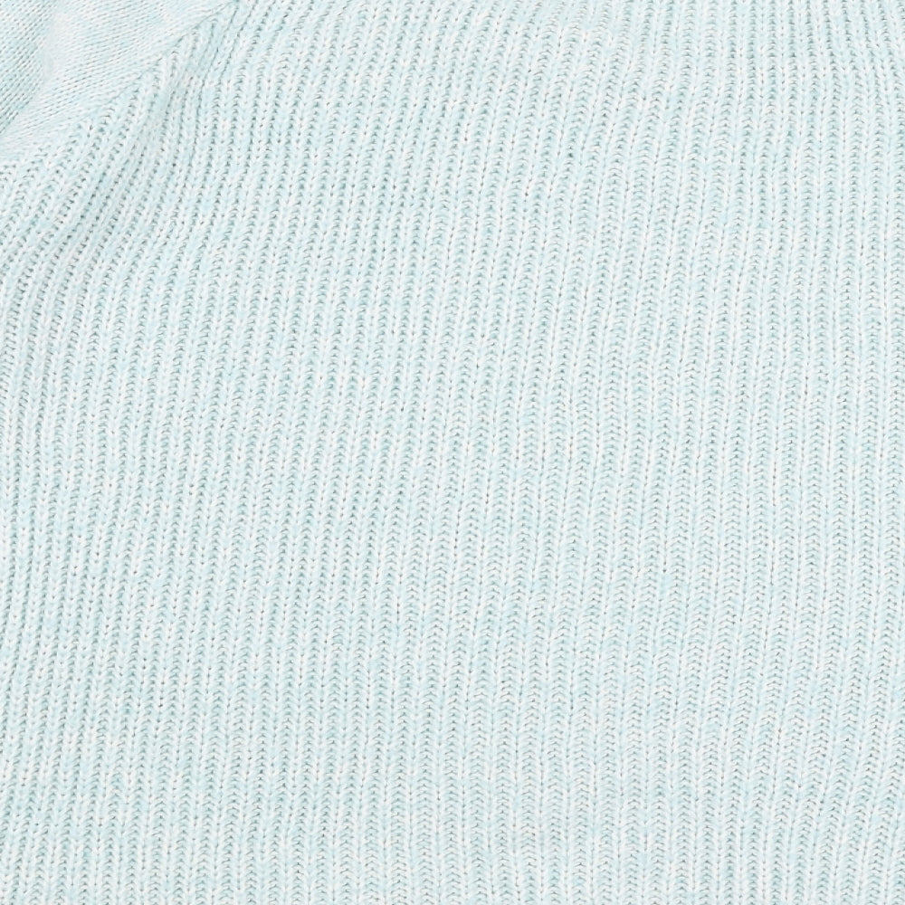 Missguided Womens Blue Round Neck  Acrylic Pullover Jumper Size 12