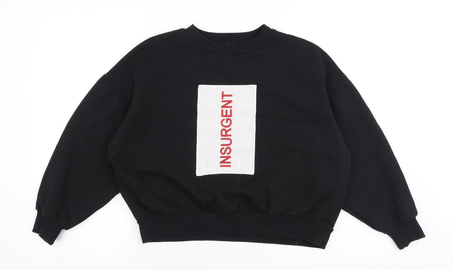 Preworn Womens Black  Polyester Pullover Sweatshirt Size XS  Pullover - Insurgent