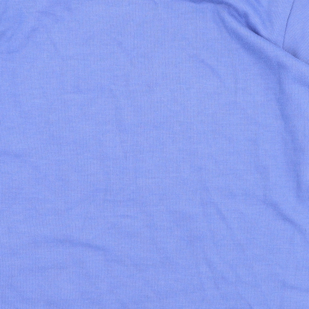 Love Leisure Womens Blue Square Neck  Polyester Pullover Jumper Size 12