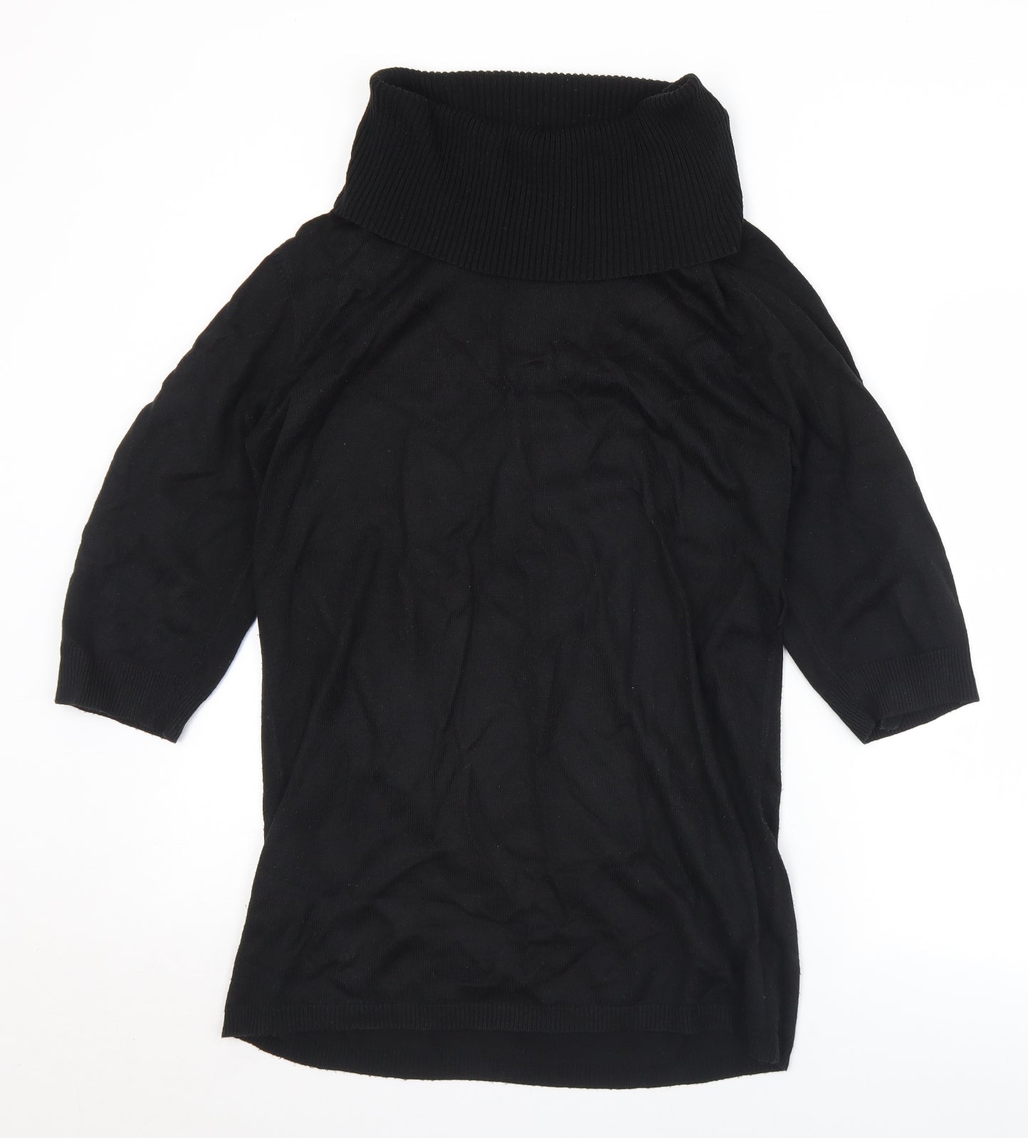 Papaya Womens Black Roll Neck  Acrylic Pullover Jumper Size 14   - Missing belt