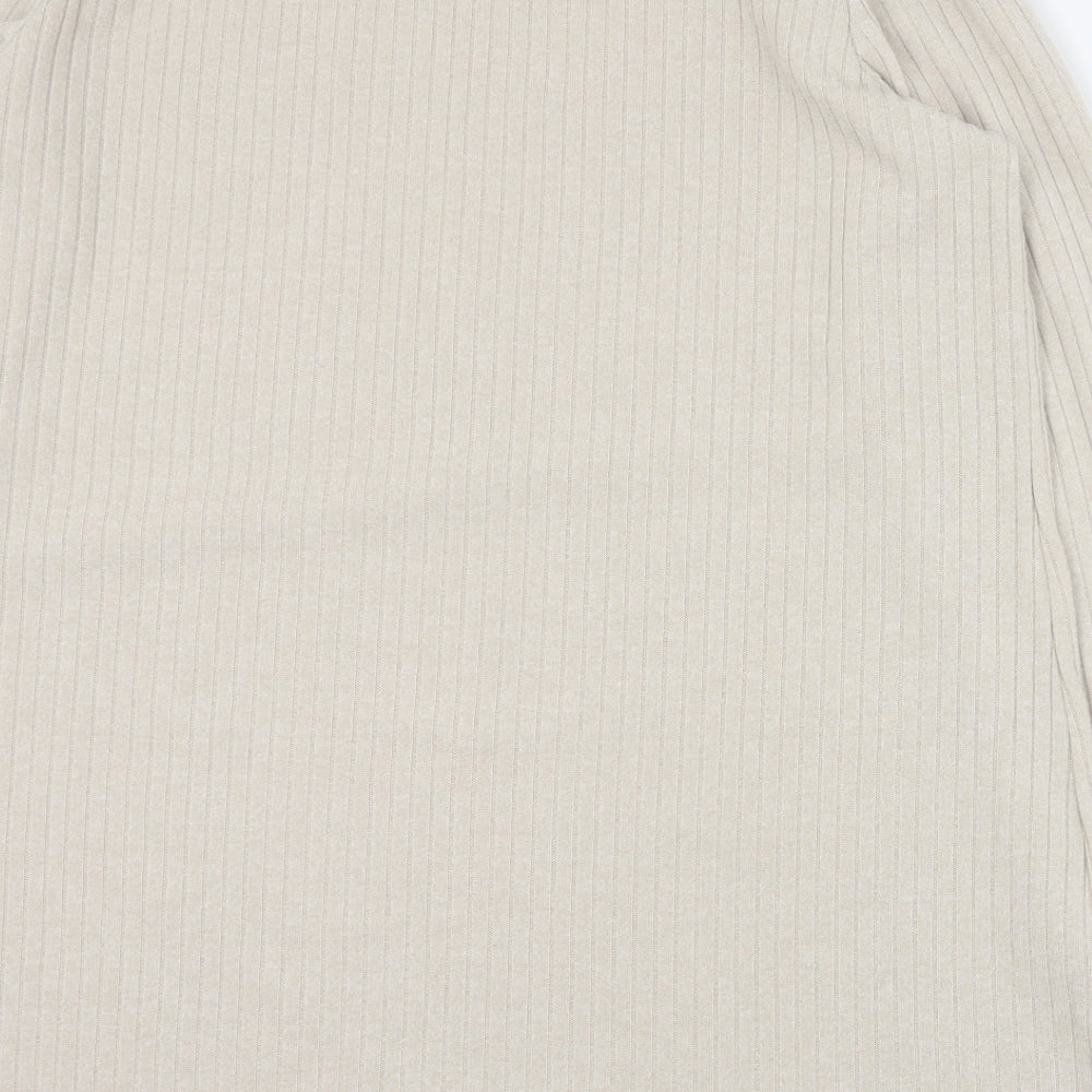 Beloved Womens Beige Round Neck  Polyester Pullover Jumper Size 2XL