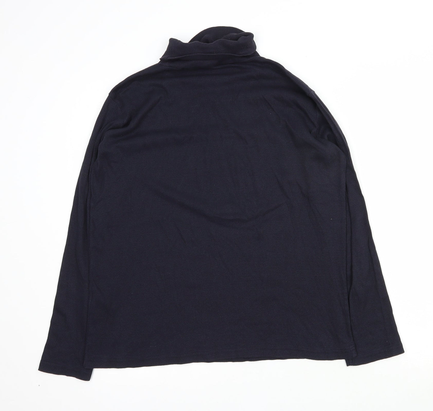 New Look Womens Blue Roll Neck  Cotton Pullover Jumper Size 18