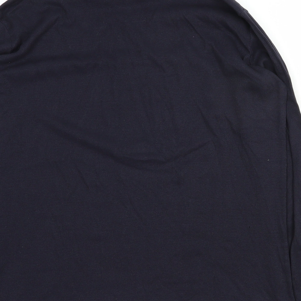New Look Womens Blue Roll Neck  Cotton Pullover Jumper Size 18