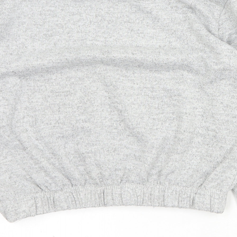 Matalan Girls Grey Round Neck  Polyester Pullover Jumper Size 9 Years  Pullover