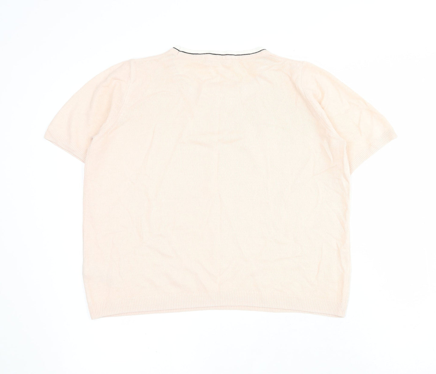 Marks and Spencer Womens Pink Round Neck  Acrylic Pullover Jumper Size 10