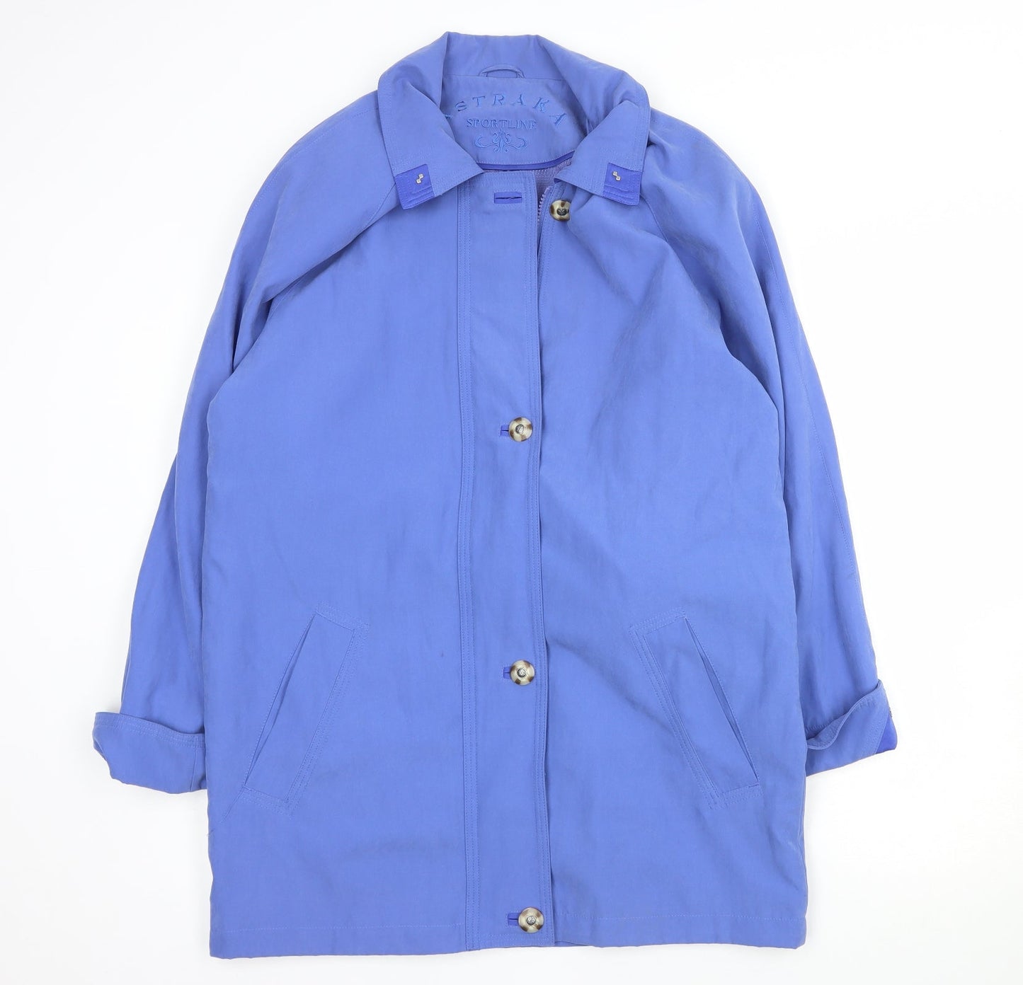 Astraka Womens Blue   Pea Coat Coat Size S  Zip