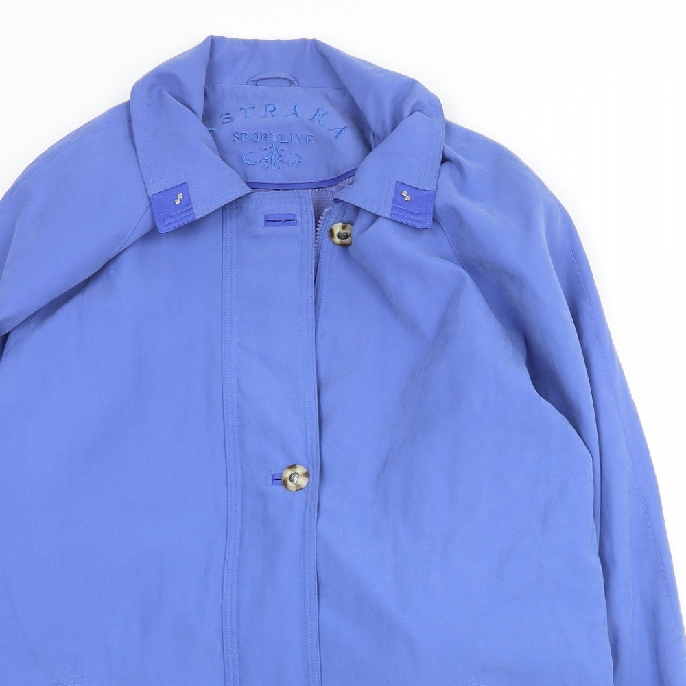 Astraka Womens Blue   Pea Coat Coat Size S  Zip