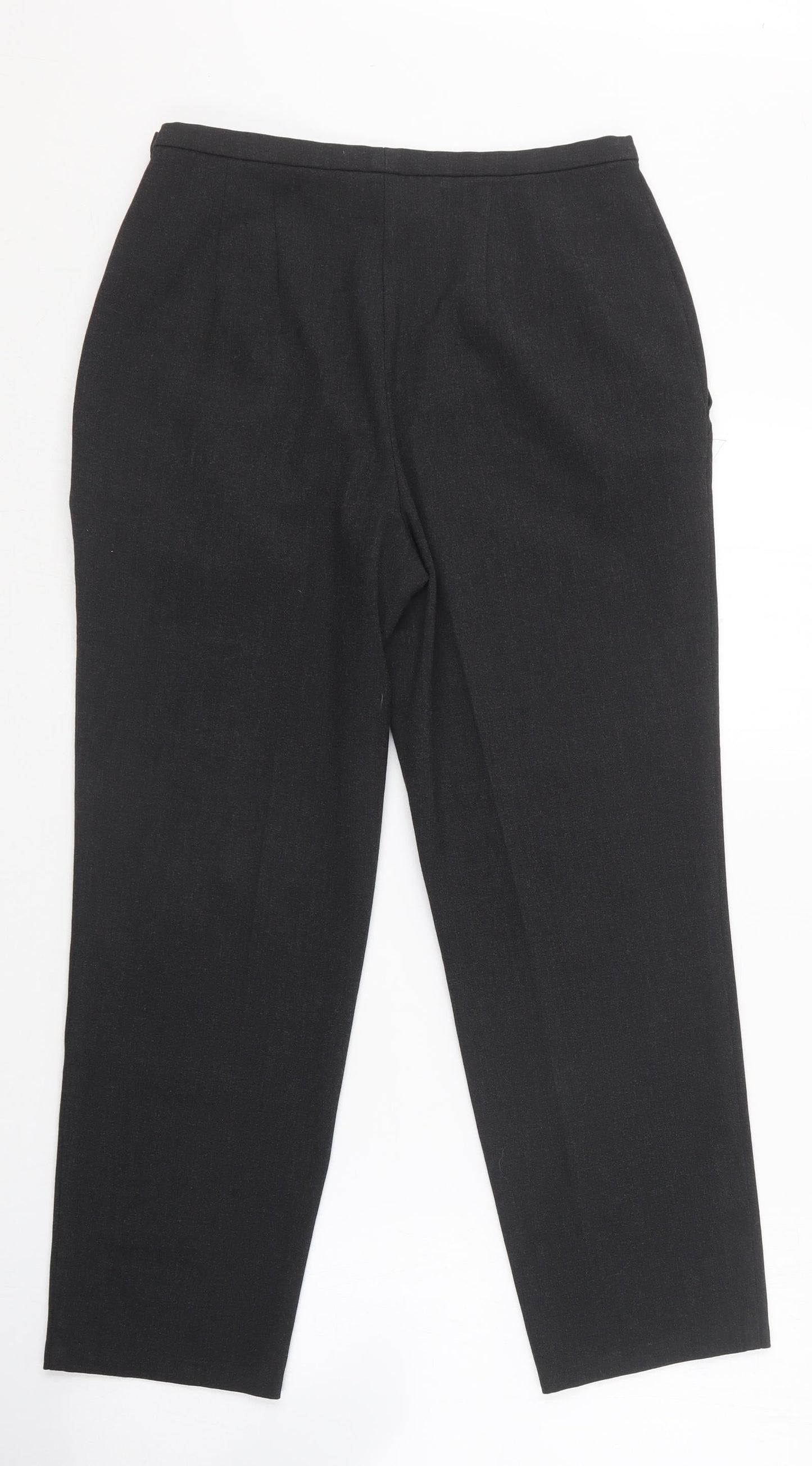 Marks and Spencer Womens Grey  Polyester Dress Pants Trousers Size 12 L22.5 in Regular