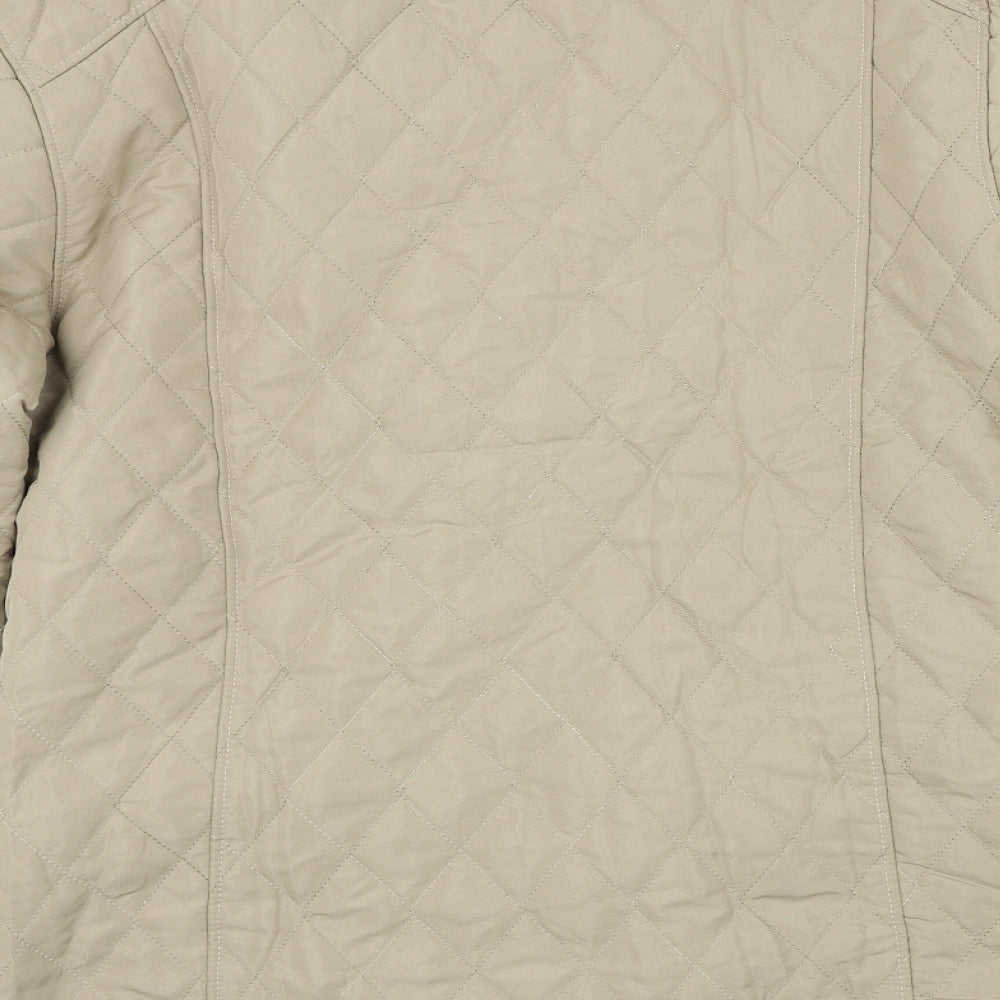 Urban Diva Womens Beige   Quilted Coat Size XL