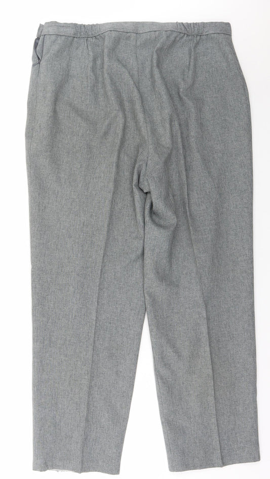 Marks and Spencer Womens Green  Polyester Trousers  Size 18 L27 in Regular