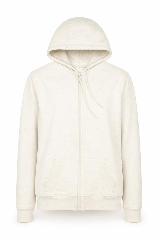 Primark Womens Beige  Cotton Full Zip Hoodie Size 2XS  Zip
