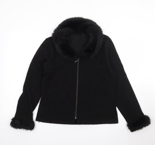 Preworn Womens Black   Jacket  Size S  Zip