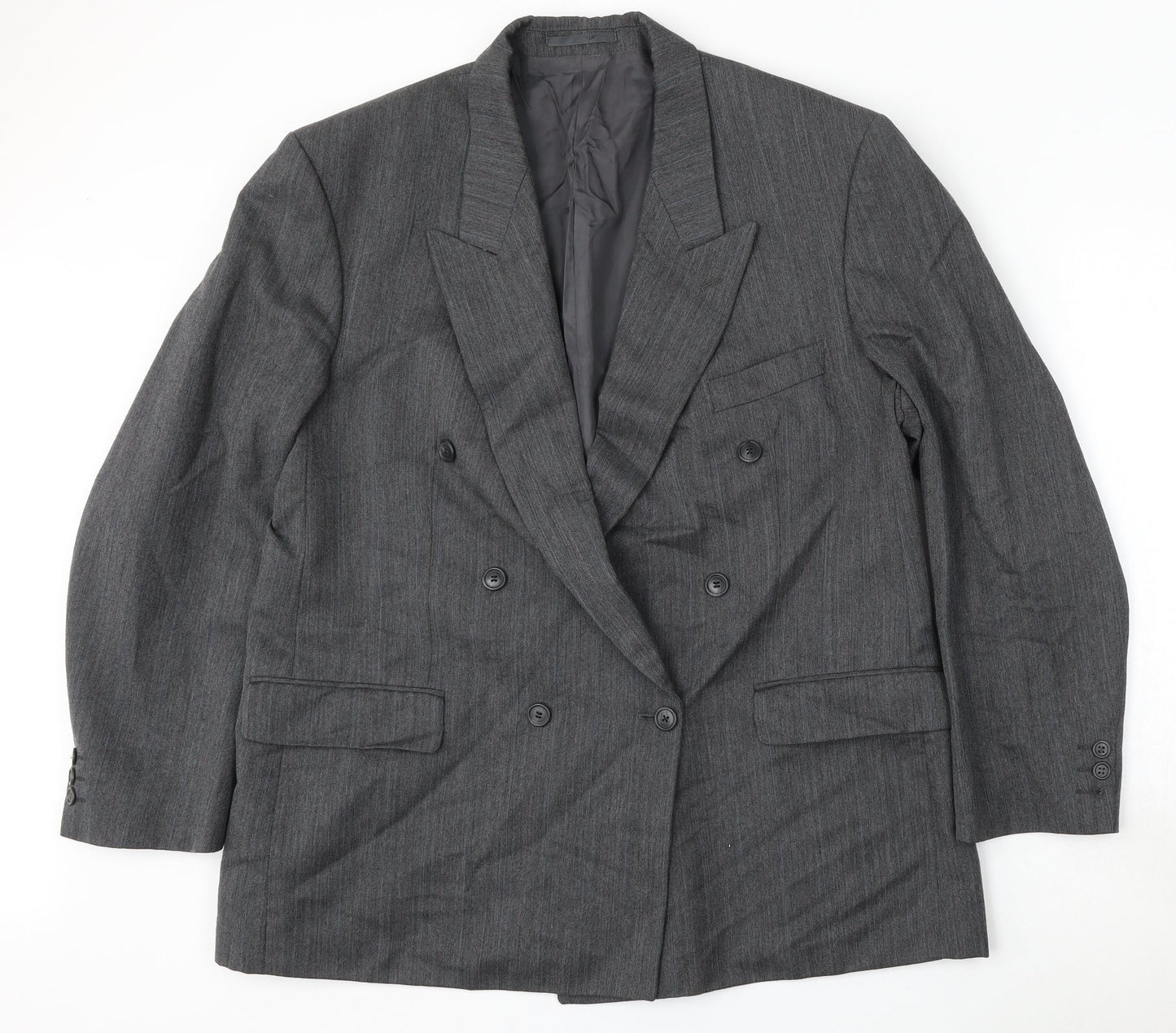 Marks and Spencer Mens Grey  Wool Jacket Suit Size 44