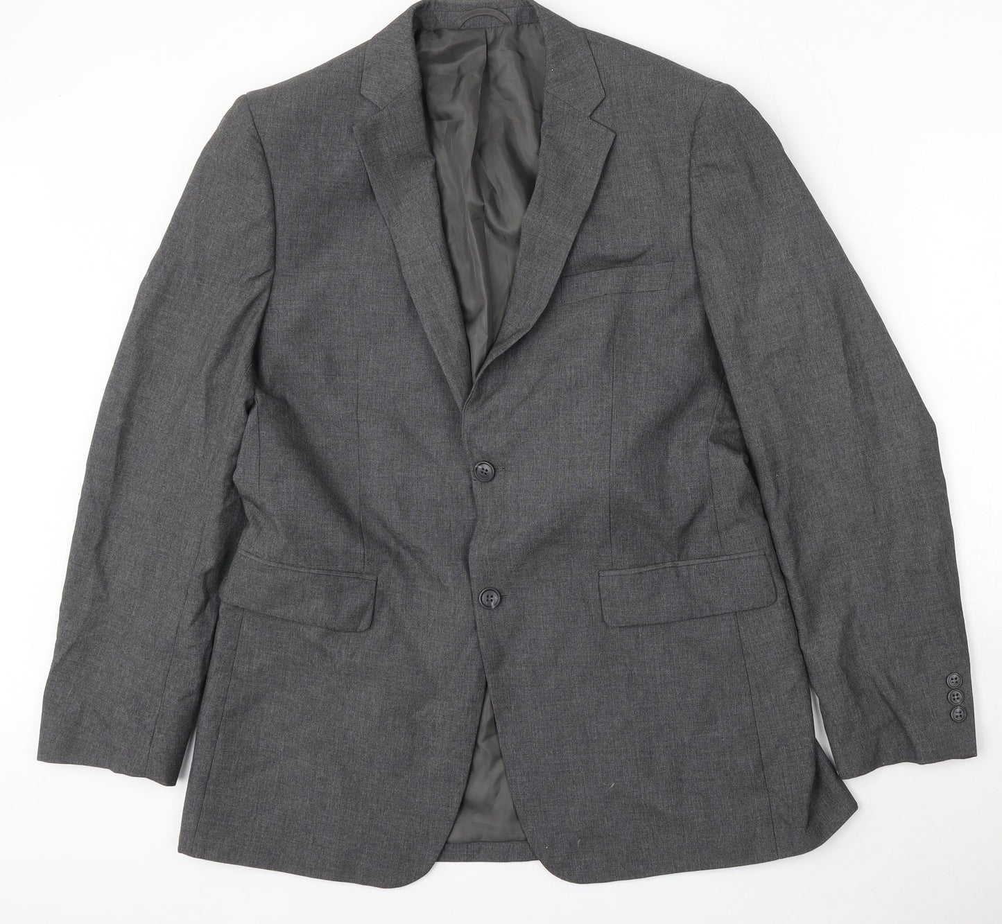 Jack Reid Mens Grey  Polyester Jacket Suit Size 40