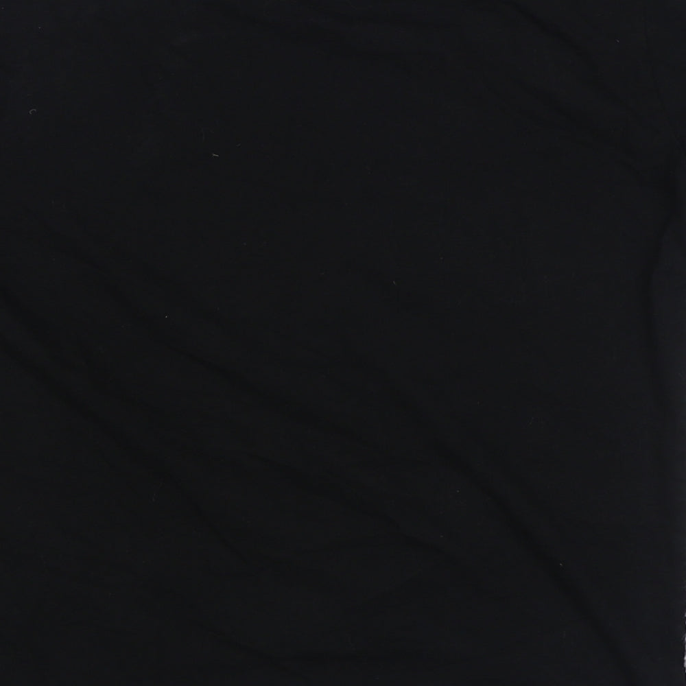River Island Womens Black  Polyester Basic T-Shirt Size 8 Round Neck