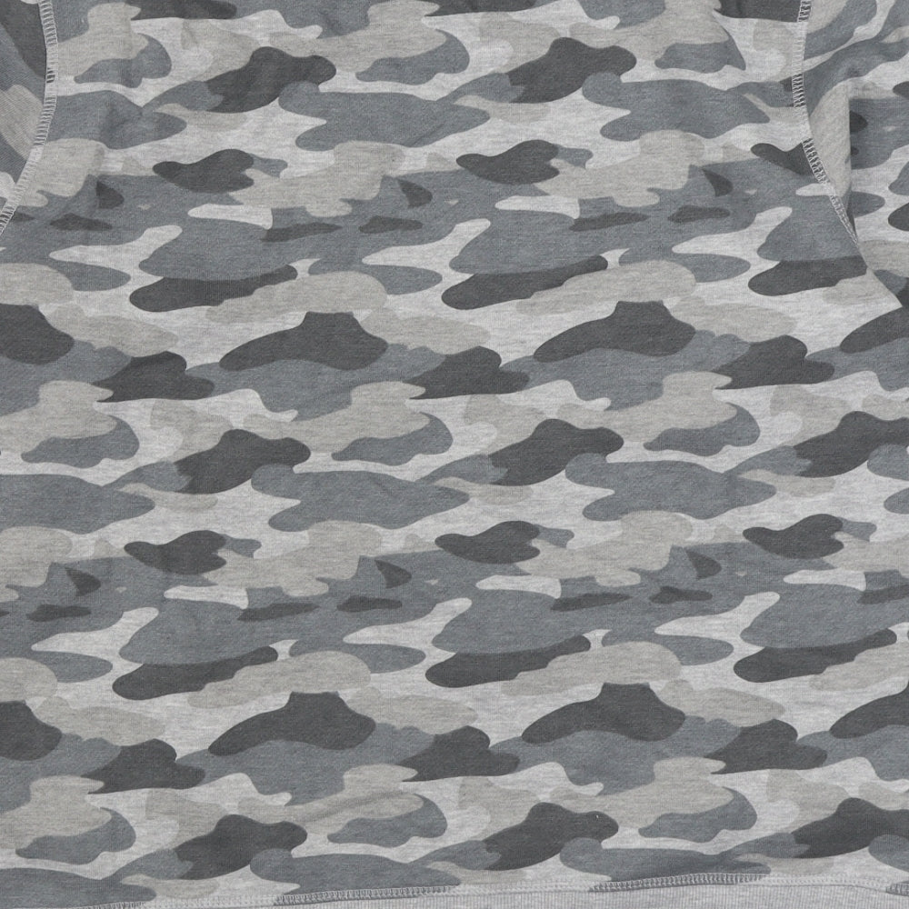 Amazon Essentials  Mens Grey Camouflage Cotton Pullover Sweatshirt Size M