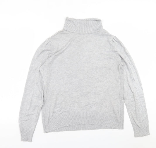 89th & Madison Womens Grey Roll Neck  Viscose Pullover Jumper Size M
