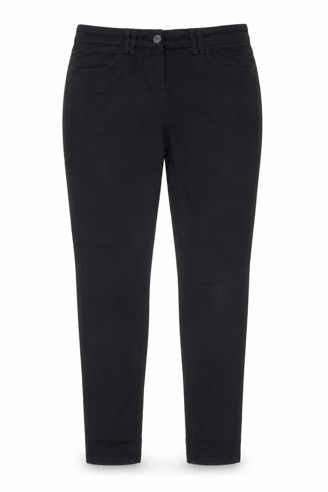 Preworn Womens Black  Cotton Jegging Trousers Size 36 in L30 in Regular Button