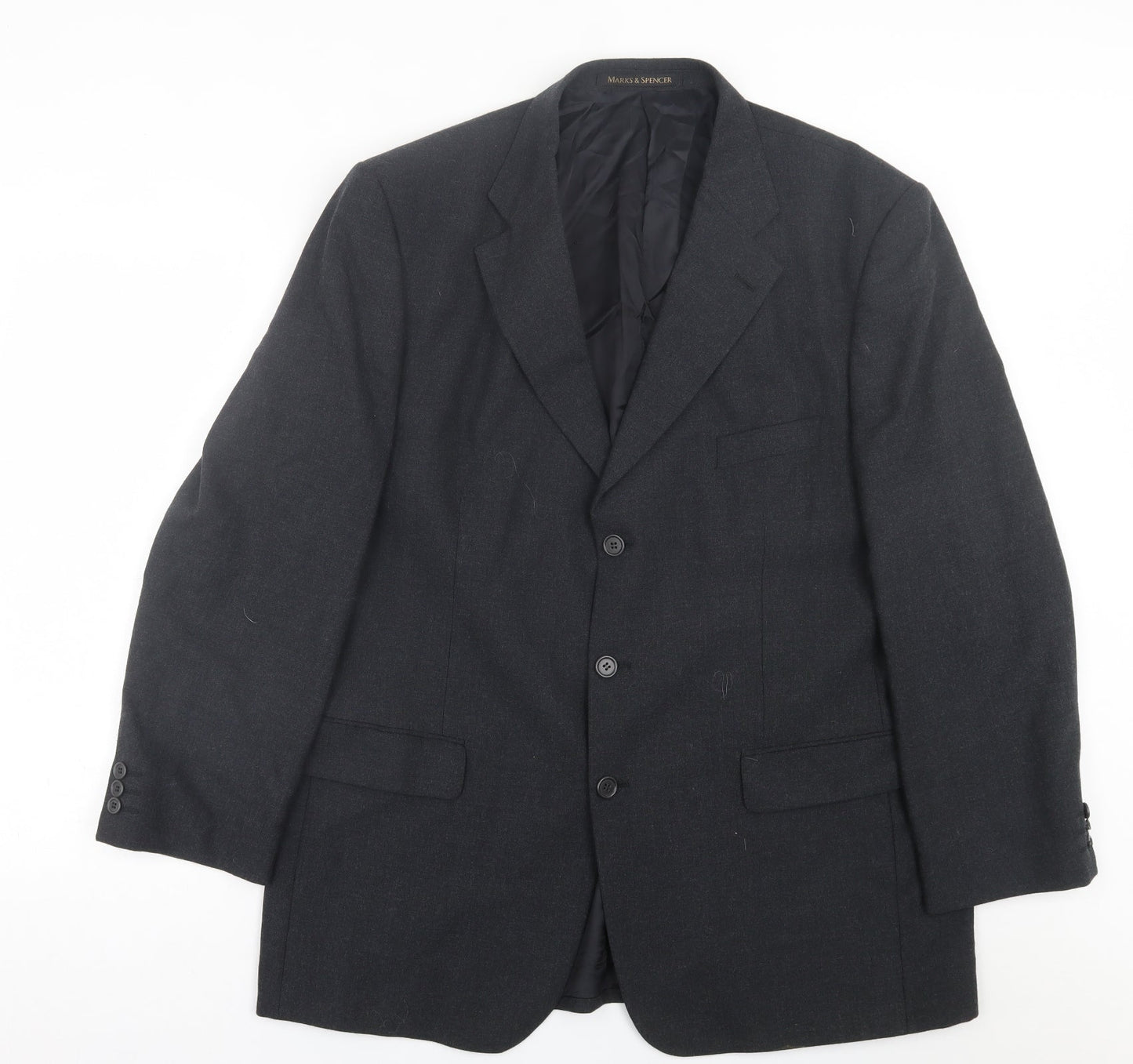 Marks and Spencer Mens Blue  Polyester Jacket Suit Jacket Size 38