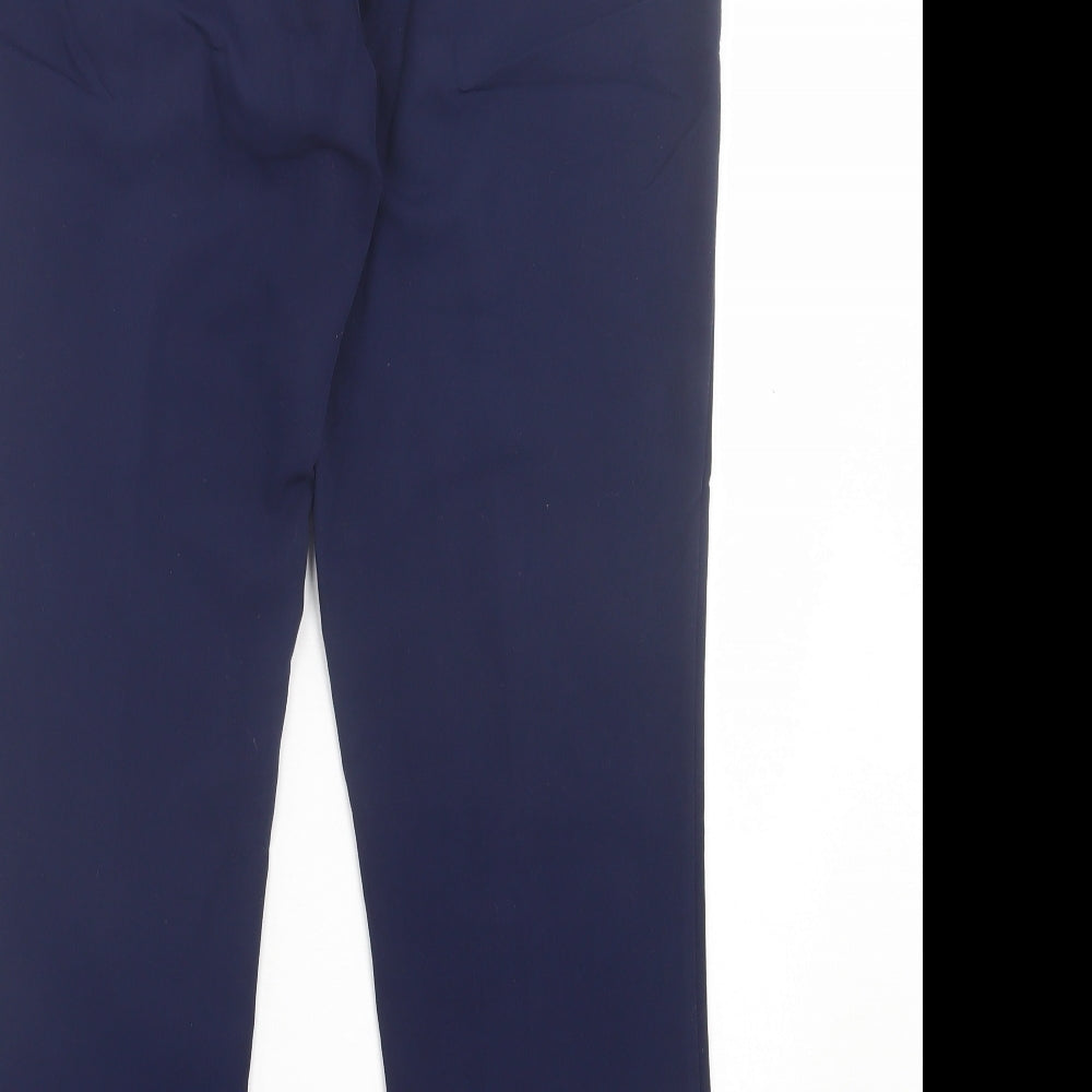 ASOS Womens Blue  Polyester Trousers  Size 12 L27 in Regular Hook & Eye