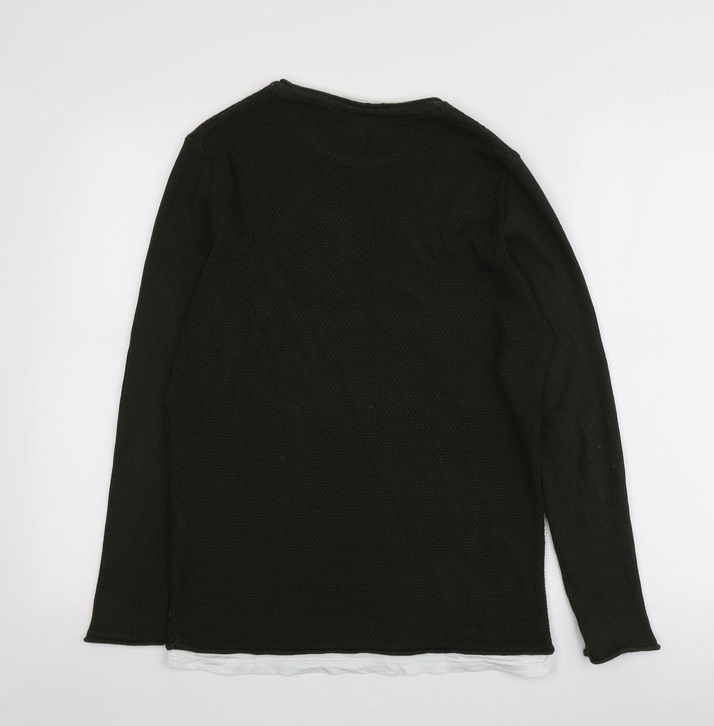 River Island Womens Green  Acrylic Basic T-Shirt Size S Round Neck
