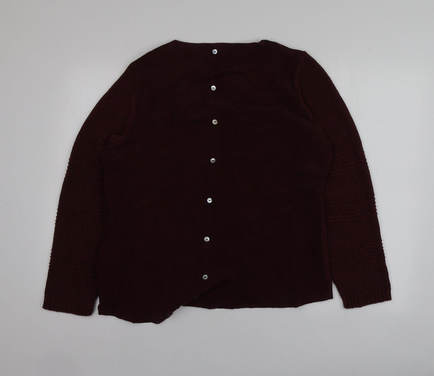 Per Una Womens Purple Round Neck  Acrylic Pullover Jumper Size 16