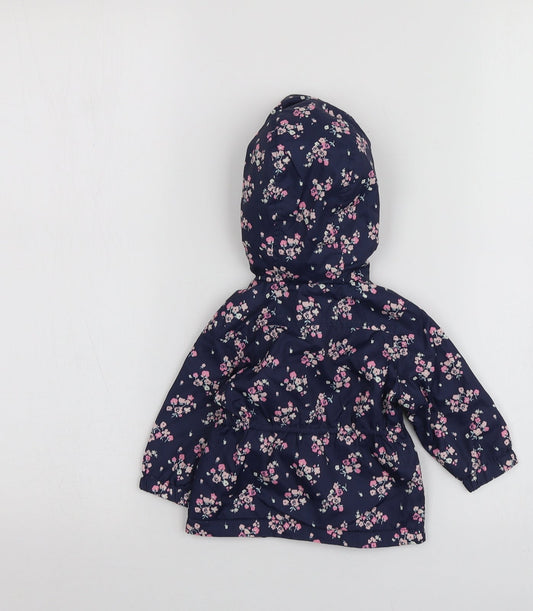 Earlydays Girls Blue Floral  Jacket  Size 0-3 Months
