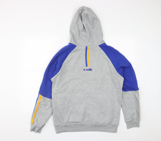 O'Neill Womens Grey  Cotton Pullover Hoodie Size M  Drawstring