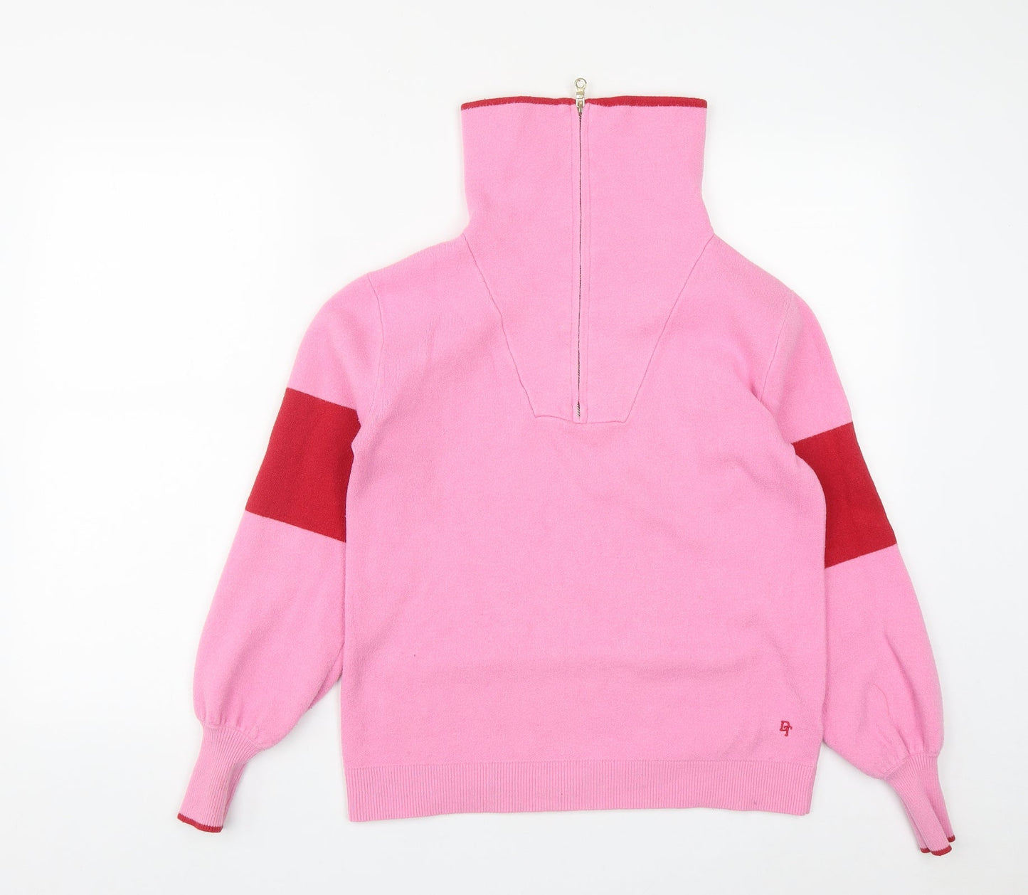 NEXT Womens Pink  Viscose Pullover Sweatshirt Size 6  Zip