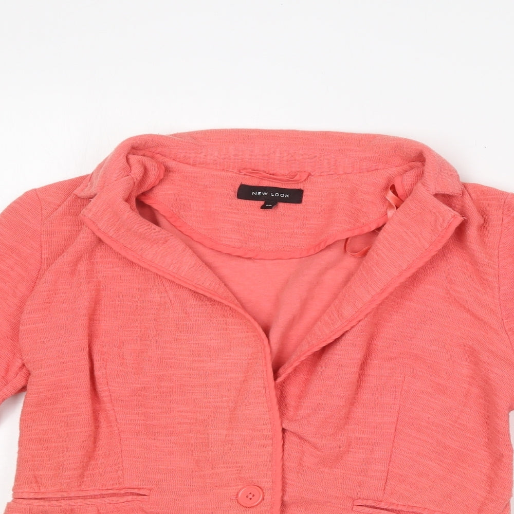 New Look Womens Pink   Jacket Coatigan Size 10