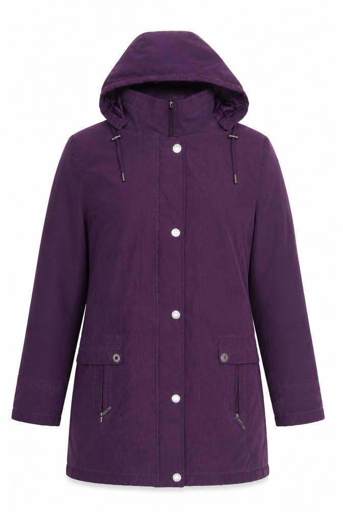 Bonmarché Womens Purple Pea Coat Coat Size M