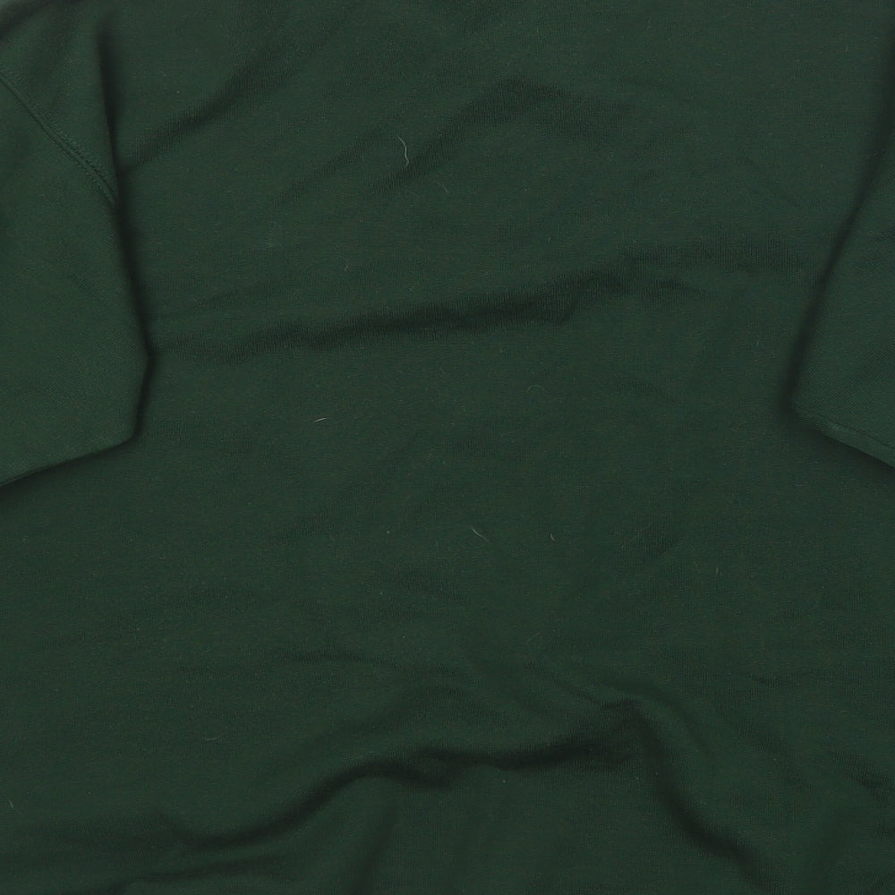 Whytes Mens Green Collared  Acrylic Pullover Jumper Size S
