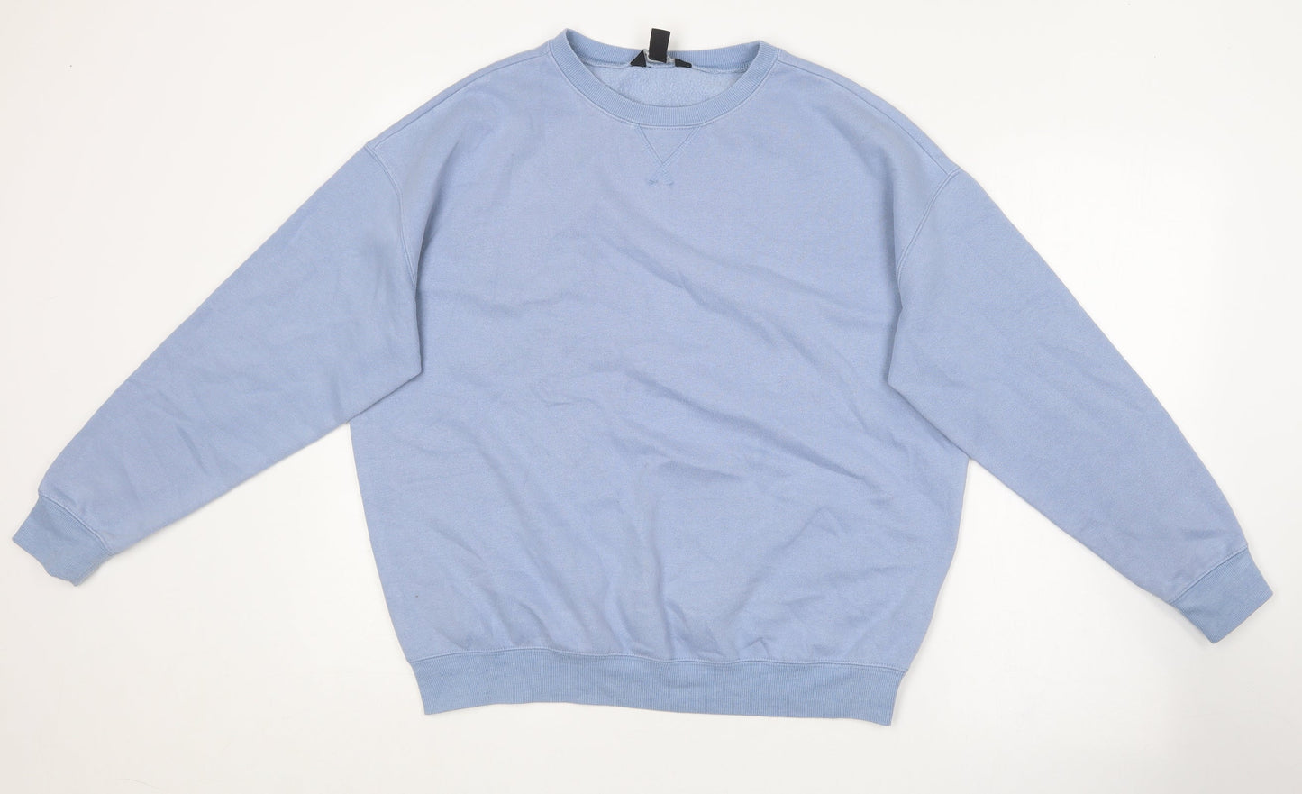 New Look Womens Blue Round Neck  Cotton Pullover Jumper Size M