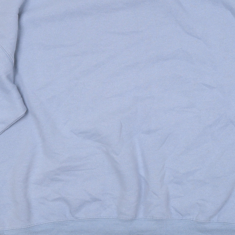 New Look Womens Blue Round Neck  Cotton Pullover Jumper Size M